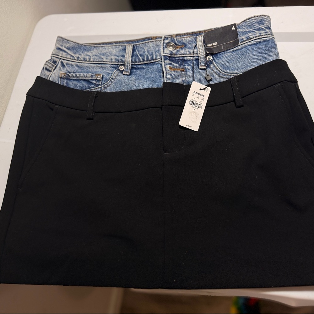 Express Black Mini Skirt